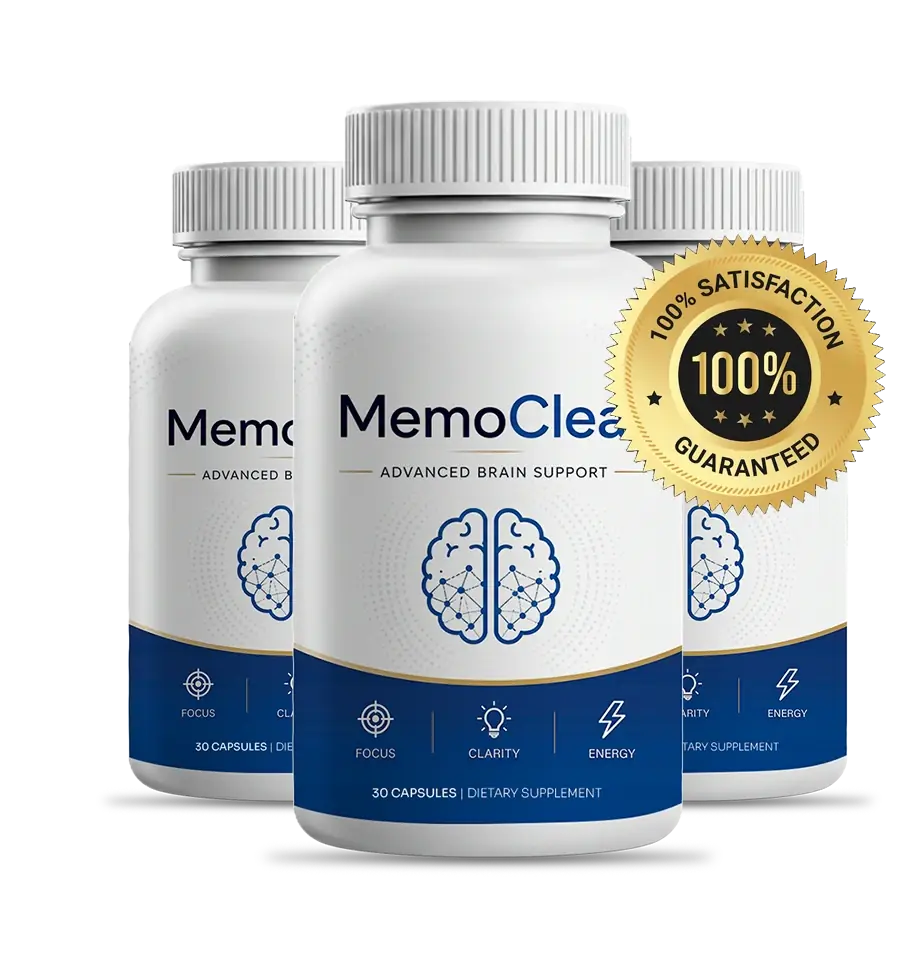 Memoclear bottles with satisfaction guarantee seal