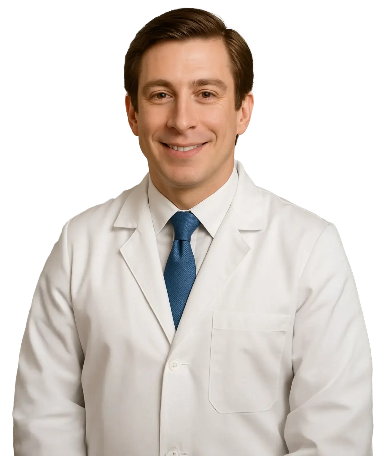 Practitioner in a lab coat